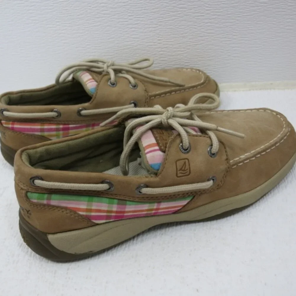 Sperry Top -Sider Intrepid Nubuck Leather and Cloth Uppers Deck Shoes 4.5